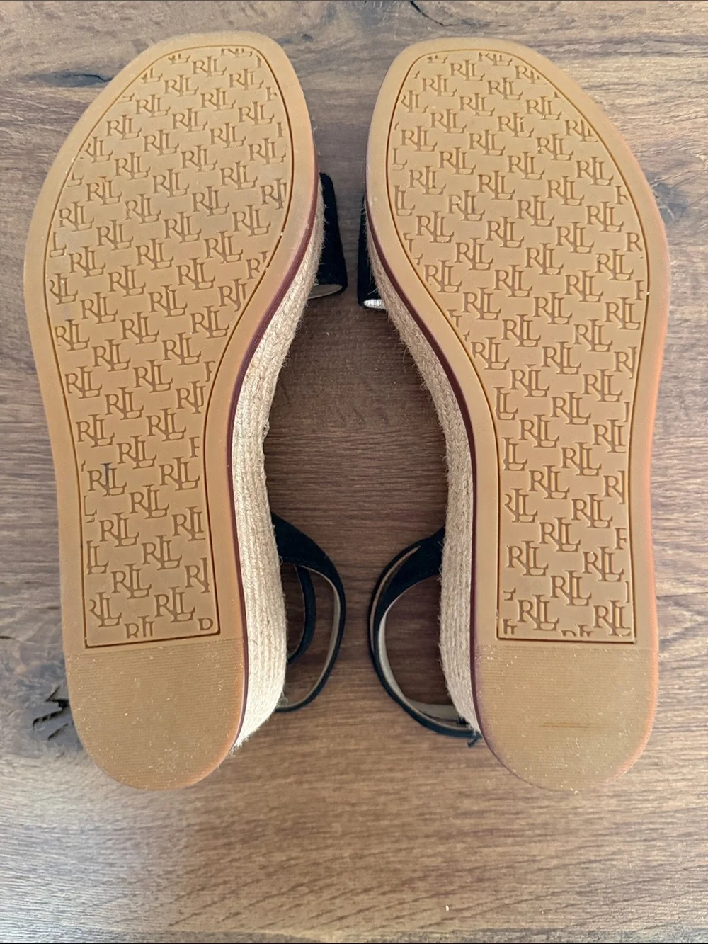 Lauren Ralph Lauren Black Leona Suede Espadrille size 8 (worn once)